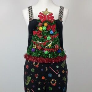 Festive Black Holiday Jumpsuit